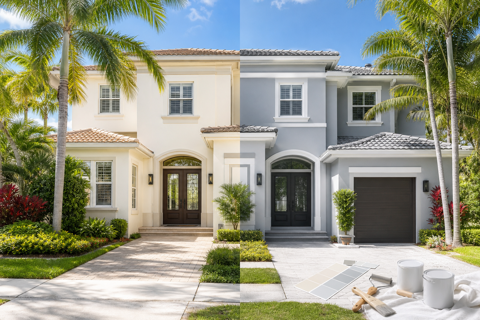 Warm White vs Cool Gray for South Florida Exteriors